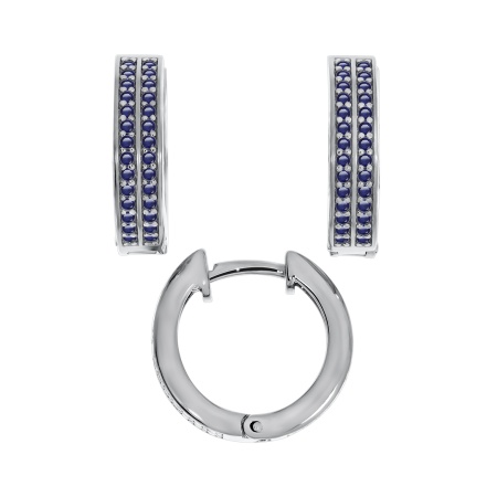 Серьги из серебра с фианитами и ситаллами со скидкой