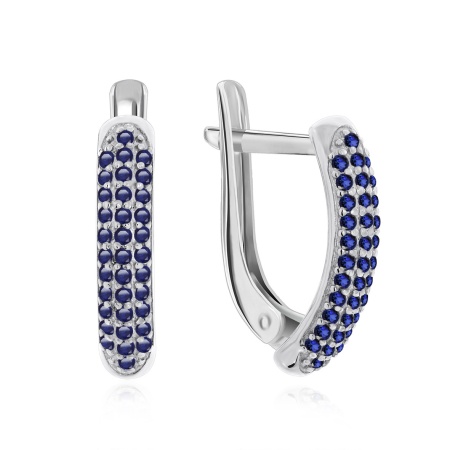 Серьги из серебра с ситаллами 2340880167-82 от KRASNOE, металл Серебро, вставка Ситалл