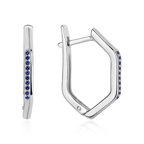 Серьги из серебра с ситаллами