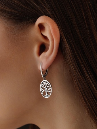 Серьги из серебра без вставок