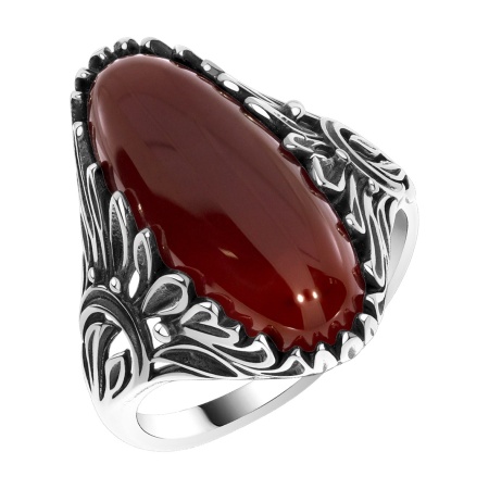 Купить кольцо из серебра с агатом в интернет-магазине KRASNOE