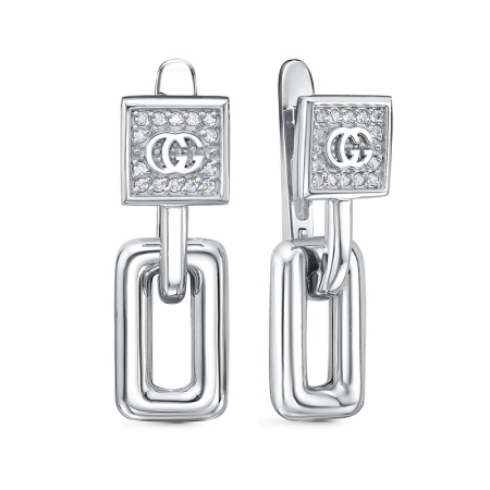 Серьги из серебра с1205818 от KRASNOE, металл Серебро, вставка Фианит