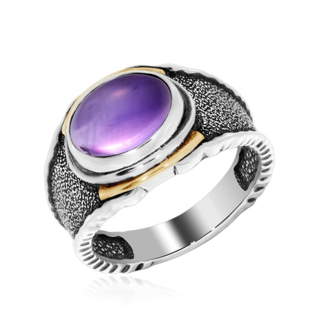 Купить кольцо из серебра с аметист в интернет-магазине KRASNOE