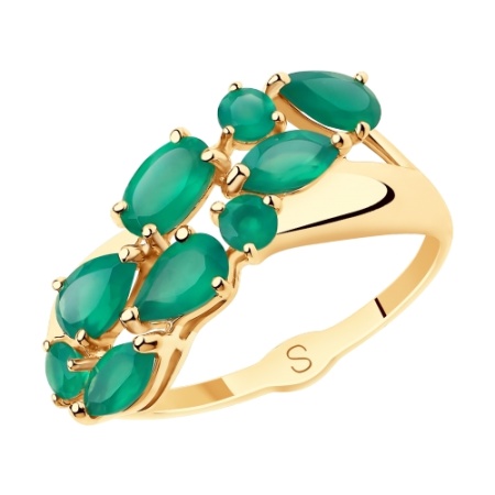 Купить кольцо из золота с агатом в интернет-магазине KRASNOE