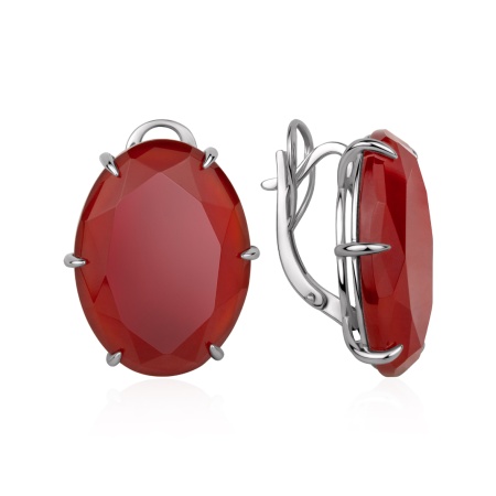 Серьги из серебра с агатами 2340396567-31 от KRASNOE, металл Серебро, вставка 