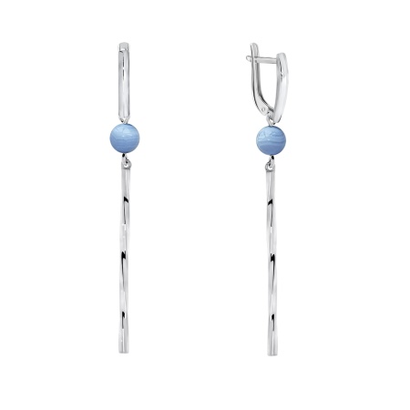 Серьги из серебра с агатами 2340390825-70 от KRASNOE, металл Серебро, вставка Агат