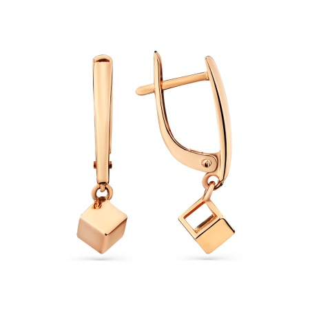 Серьги из золота без вставок 002-0127-0000-010 от KRASNOE, металл Золото, вставка Без вставок