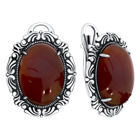 Серьги из серебра с агатами 2310395710-40 от KRASNOE, металл Серебро, вставка 