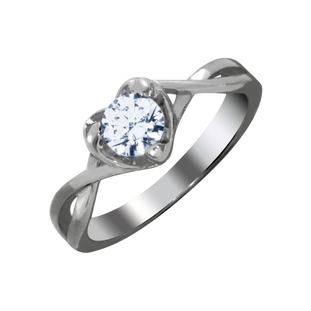 Купить кольцо из серебра с фианитами в интернет-магазине KRASNOE