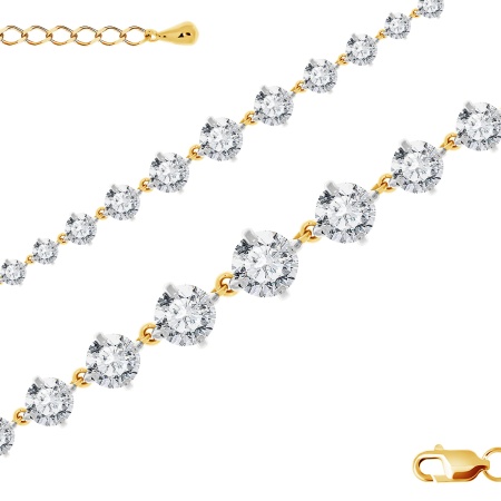 Купить браслет из серебра с фианитами