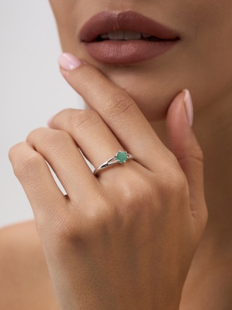 Купить кольцо из серебра с бериллом в интернет-магазине KRASNOE