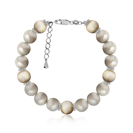 Купить браслет из серебра с перламутрами и жемчугами