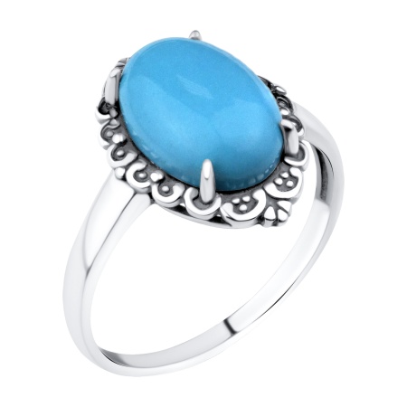 Купить кольцо из серебра с бирюзой в интернет-магазине KRASNOE