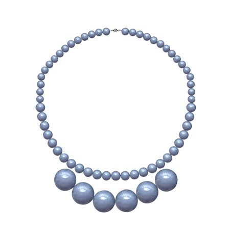 Колье из серебра с ангелитами