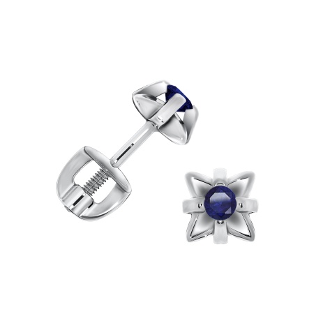 Пусеты из серебра с ситаллами со скидкой