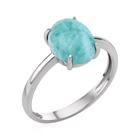 Купить кольцо из серебра с амазонитом в интернет-магазине KRASNOE
