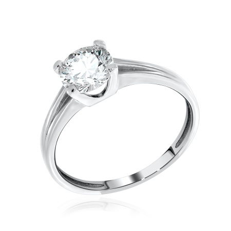 Купить кольцо из серебра с фианитом в интернет-магазине KRASNOE