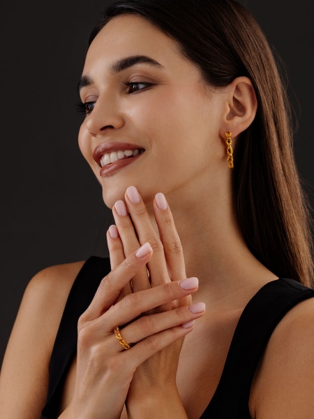 Серьги из серебра с цитринами в ювелирном интернет-магазине