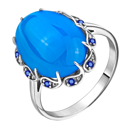 Купить кольцо из серебра с агатом и ситаллами в интернет-магазине KRASNOE