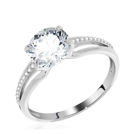 Купить кольцо из серебра с фианитами в интернет-магазине KRASNOE