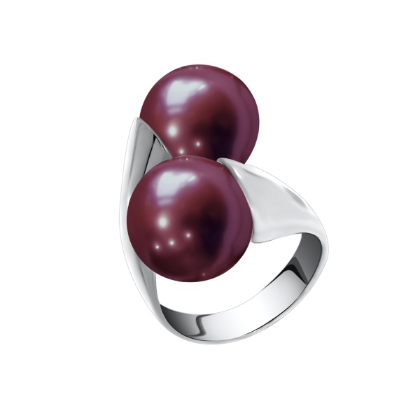 Кольцо из серебра с жемчугом со скидкой