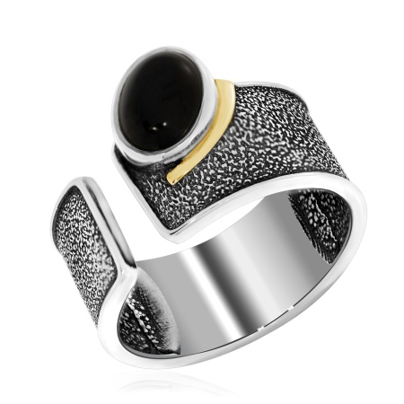 Купить кольцо из серебра с агатом в интернет-магазине KRASNOE