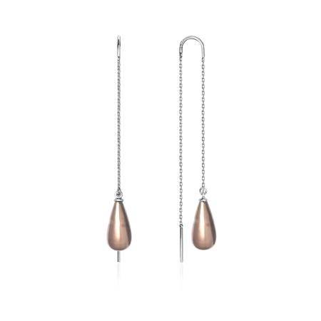 Серьги из серебра с жемчугом со скидкой