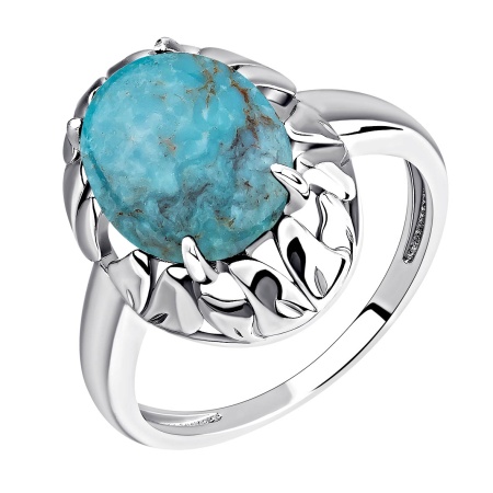 Кольцо из серебра с бирюзой со скидкой