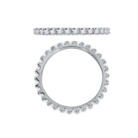 Кольцо из серебра с фианитами со скидкой