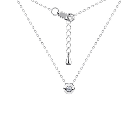 Колье из серебра с фианитом