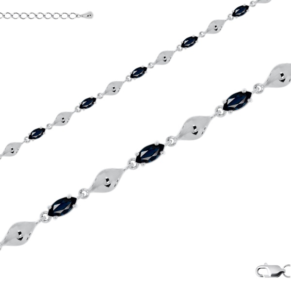 Купить браслет из серебра с корундом