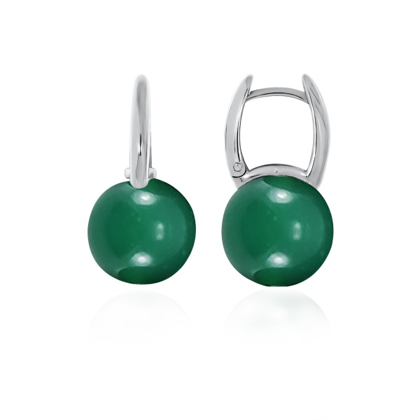 Серьги из серебра с агатами