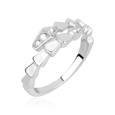 Купить кольцо из серебра с фианитами в интернет-магазине KRASNOE