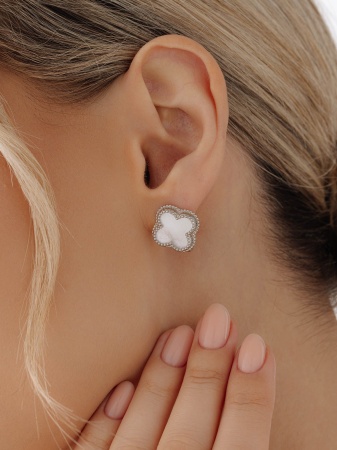 Серьги из серебра с перламутрами