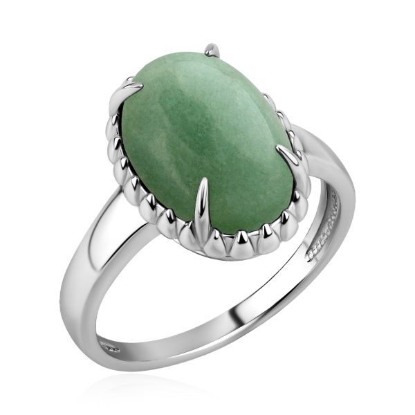 Купить кольцо из серебра с авантюрином в интернет-магазине KRASNOE Купить кольцо из серебра с авантюрином в интернет-магазине KRASNOE