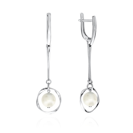 Серьги из серебра с жемчугом