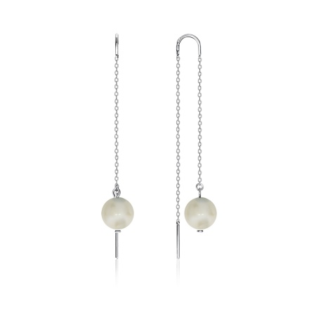 Серьги из серебра с жемчугом