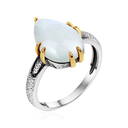 Купить кольцо из серебра с лунным камнем в интернет-магазине KRASNOE