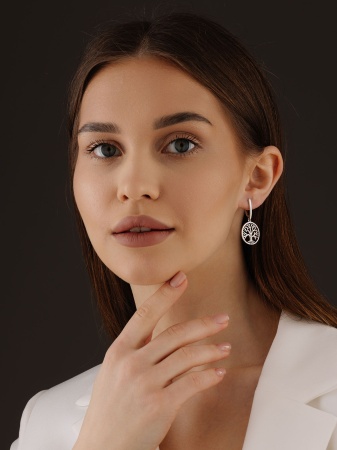 Серьги из серебра без вставок