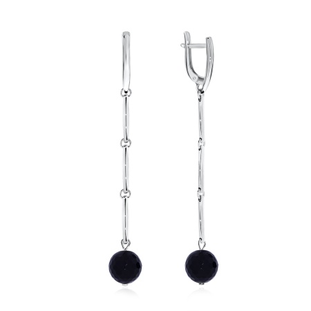 Серьги из серебра с агатами 2340390748-20 от KRASNOE, металл Серебро, вставка Агат