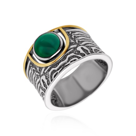 Купить кольцо из серебра с агатом в интернет-магазине KRASNOE