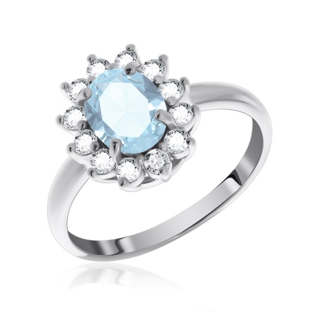 Кольцо из серебра с топазом со скидкой