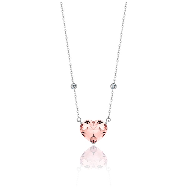 Колье из золота с морганитом и бриллиантами love facets light