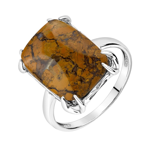 Купить кольцо из серебра с яшмой в интернет-магазине KRASNOE