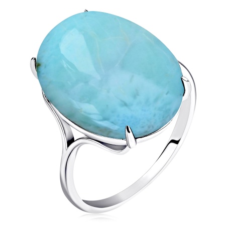 Купить кольцо из серебра с ларимаром в интернет-магазине KRASNOE