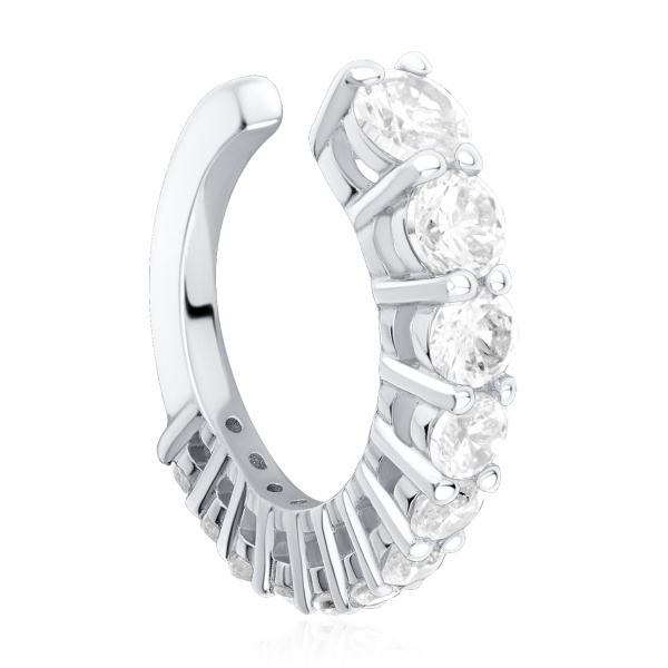 Серьги из серебра с фианитом в ювелирном интернет-магазине