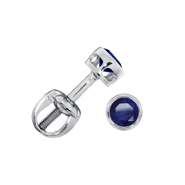 Пусеты из серебра с ситаллами