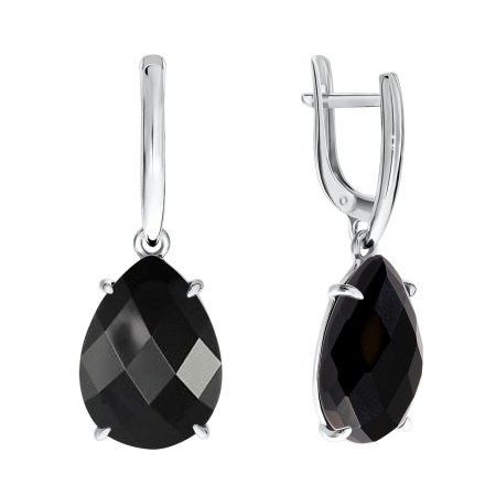 Серьги из серебра с агатом