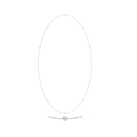 Колье из серебра с фианитами 8340203042-130