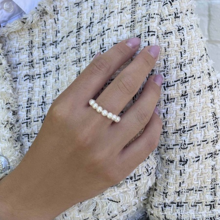 Купить кольцо на нити с жемчугами в интернет-магазине KRASNOE